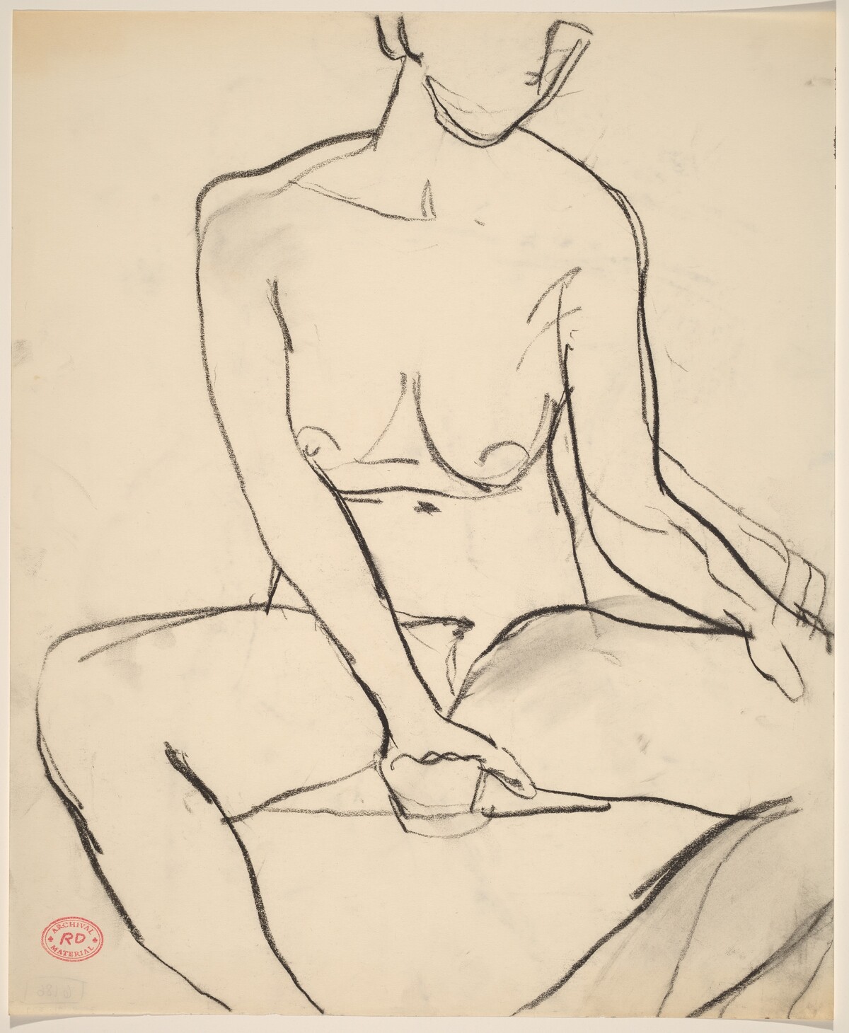 Untitled [seated female nude] by Richard Diebenkorn