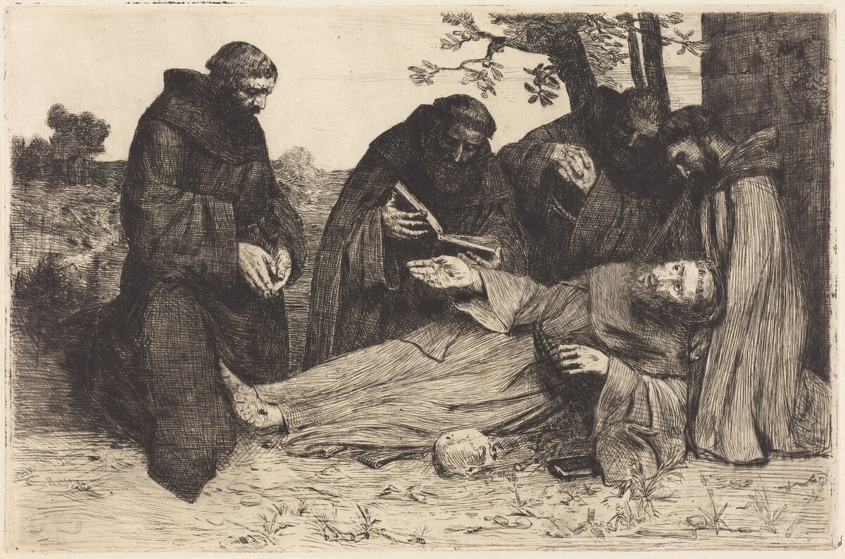 The Death of Saint Francis (La mort de St. Francois) by Alphonse Legros