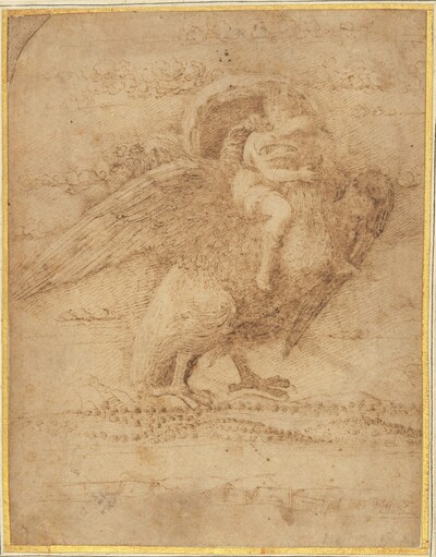 Jupiter and Ganymede Above an Extensive Landscape