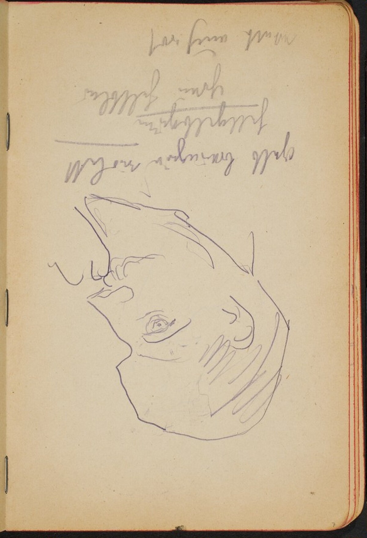 Mann und Notizen (Man with Notations) [p. 7] by Max Beckmann