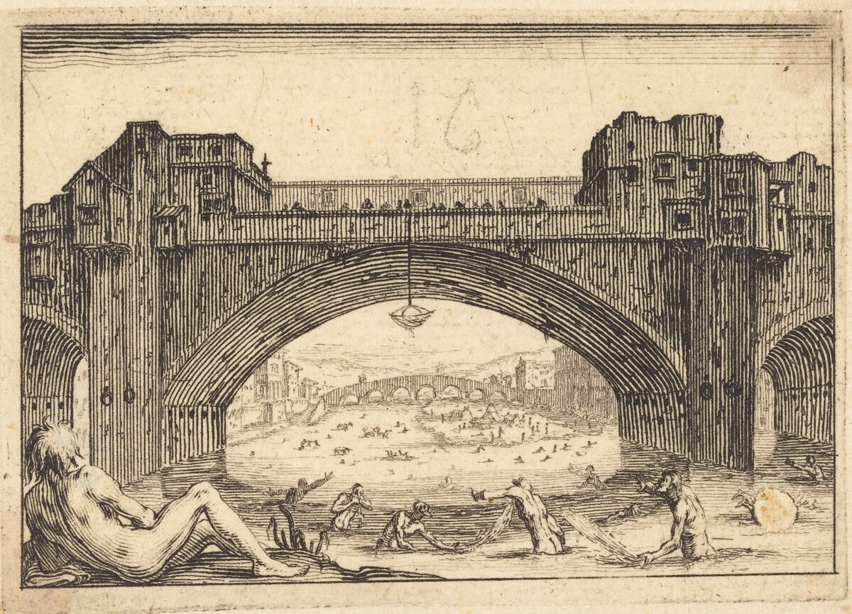 Ponte Vecchio, Florence by Jacques Callot