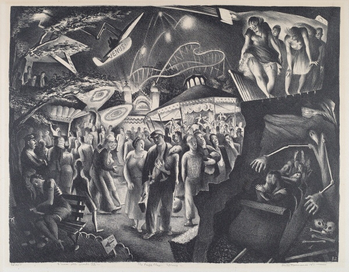 The People Play-Spring by Benton Murdoch Spruance