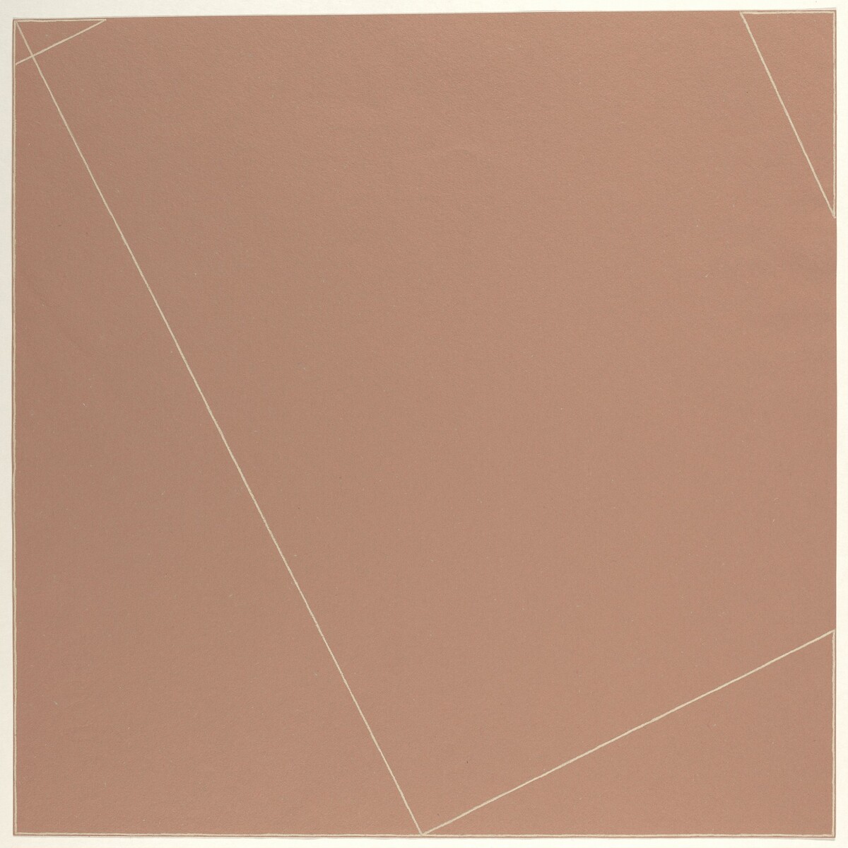 Four Triangles Within a Square # 2 by Robert Mangold