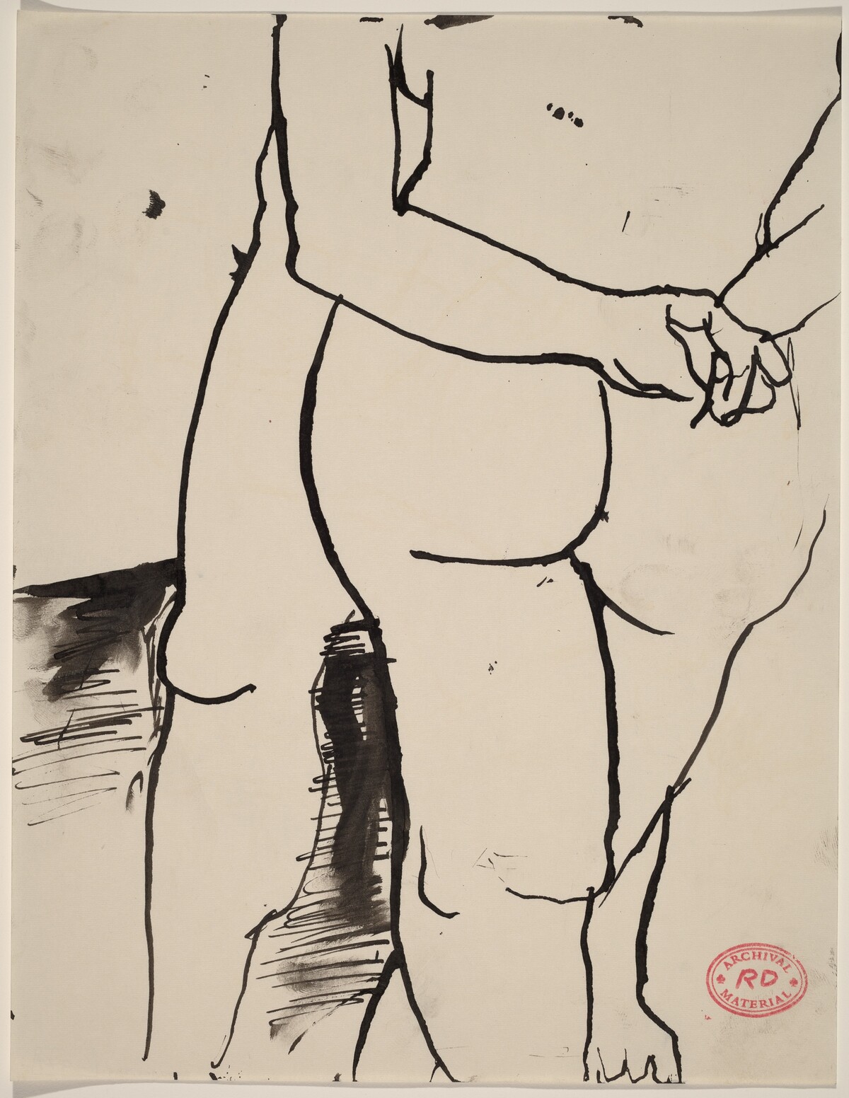 Untitled [legs and buttocks of standing nude figures] by Richard Diebenkorn