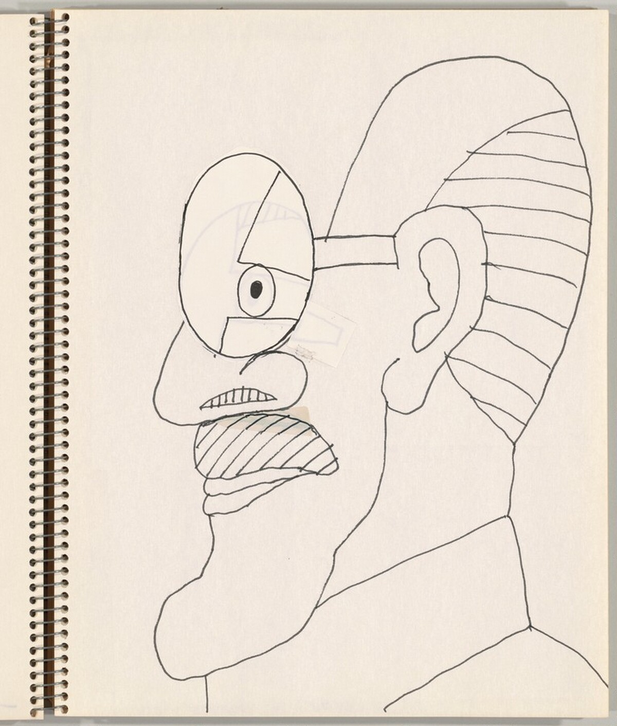Self-Portrait in Profile by Saul Steinberg