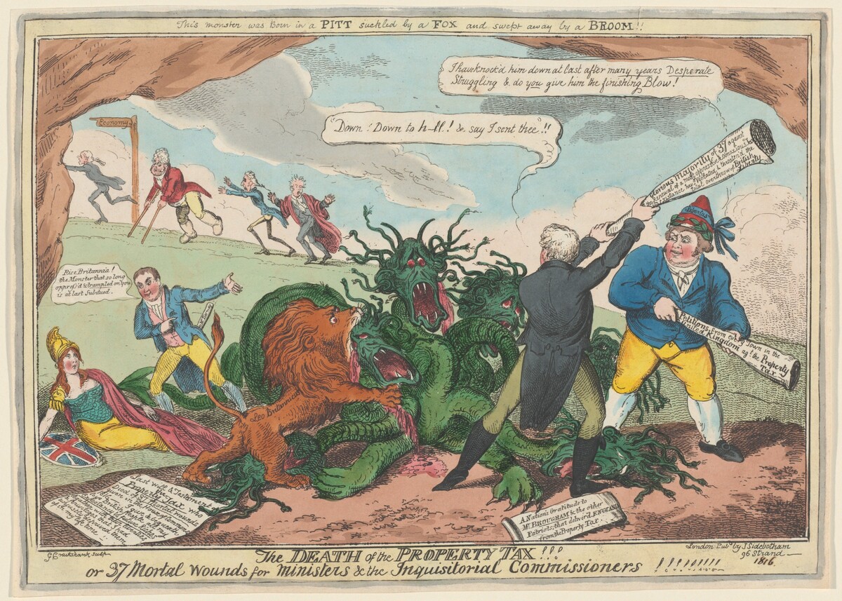 The Death of Property Tax!!! by George Cruikshank
