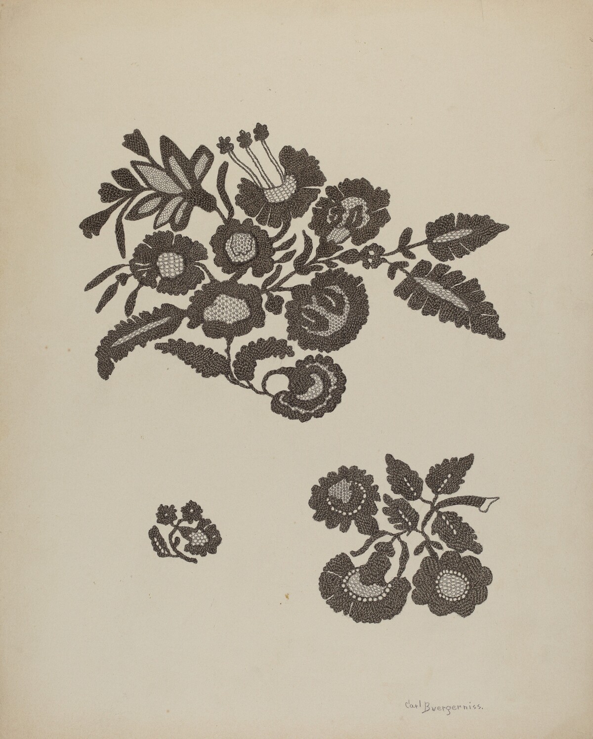 Embroidered Flower Motif by Carl Buergerniss