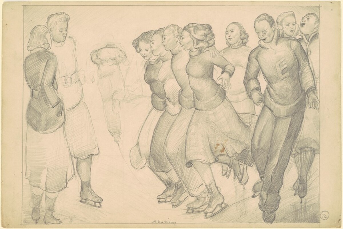 Skating by Allan Rohan Crite