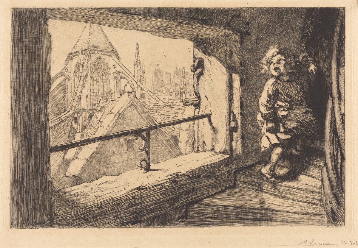 Les toits de Saint-Severin by Auguste Lepère