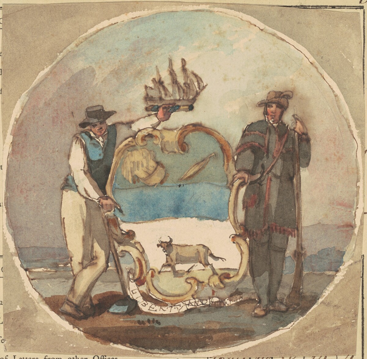 Study for "The Great Seal of the State of Delaware" by Thomas Sully