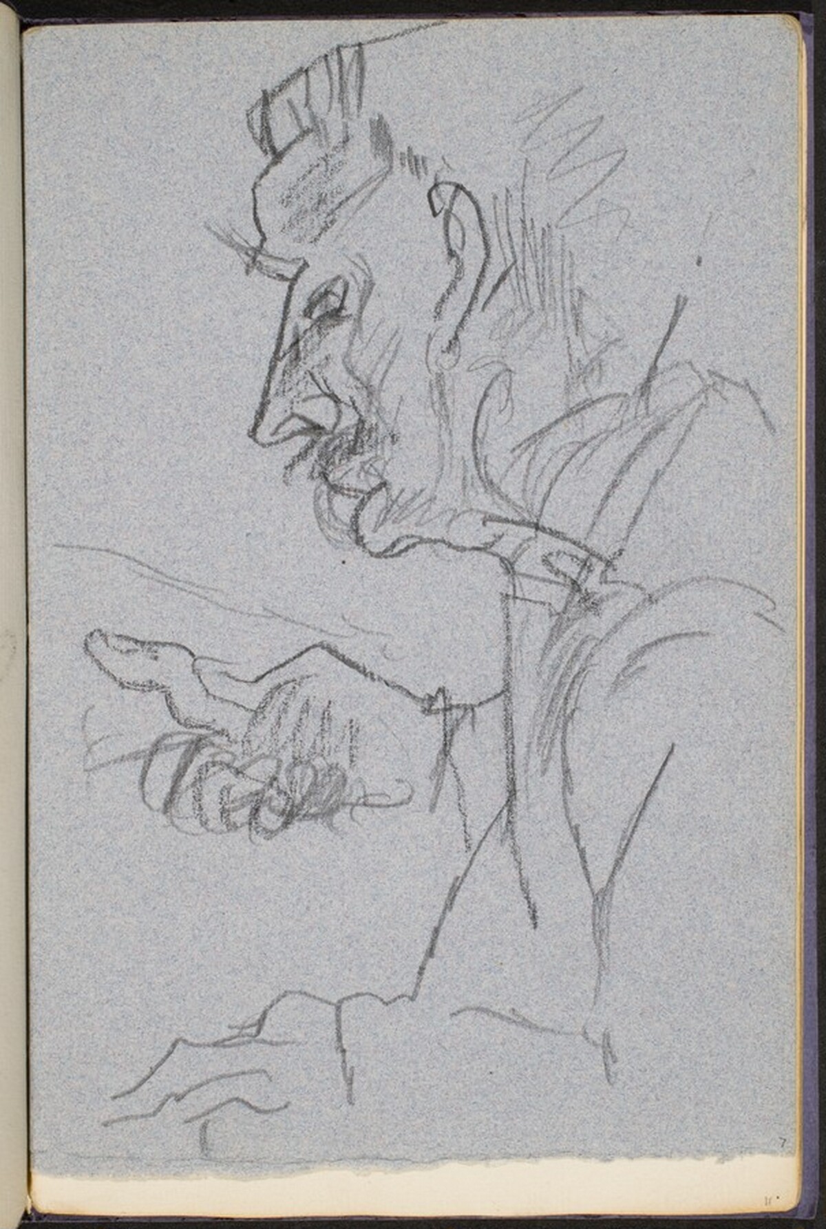 männliche Bildnisstudie (Male Portrait Study) [p. 7] by Max Beckmann