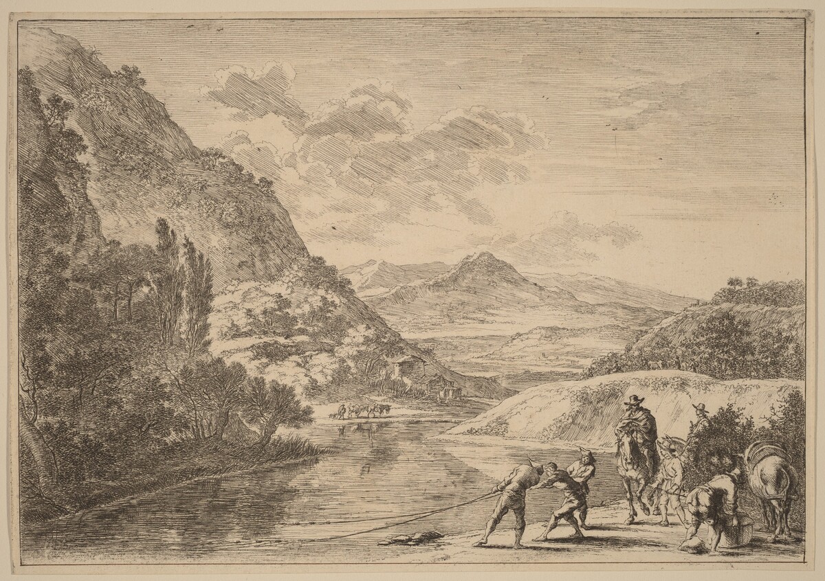 Fishermen at the Tiber, near the Soracte by Jan Both