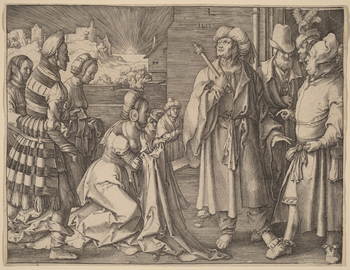 Potiphar's Wife Accusing Joseph by Lucas van Leyden