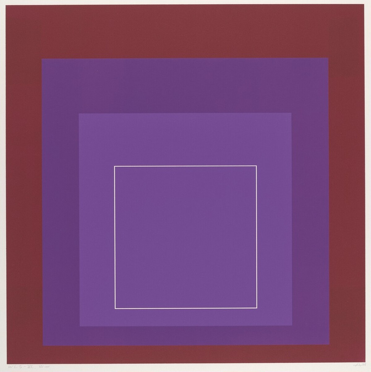WLS XI from White Line Squares (Series II) by Josef Albers