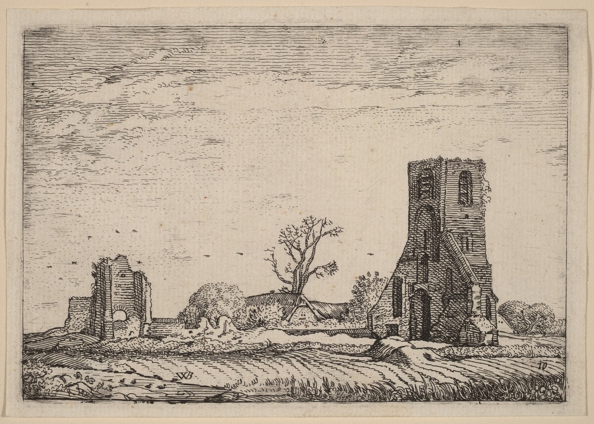 Ruins of a Church (Chapel of Eykenduynen near The Hague) by Willem Buytewech