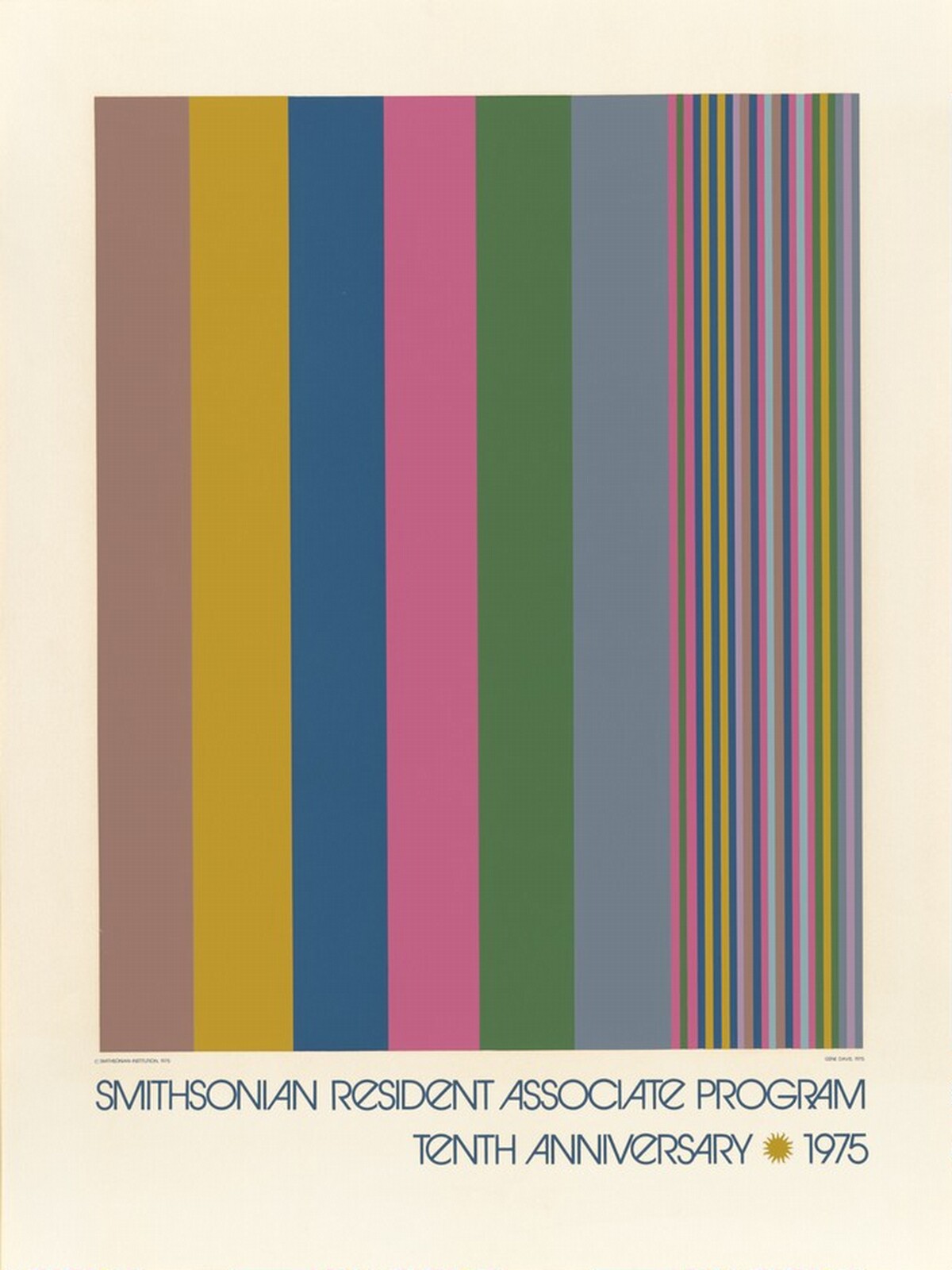 Untitled (Poster for Smithsonian Resident Associate Program, Tenth Anniversary) by Gene Davis