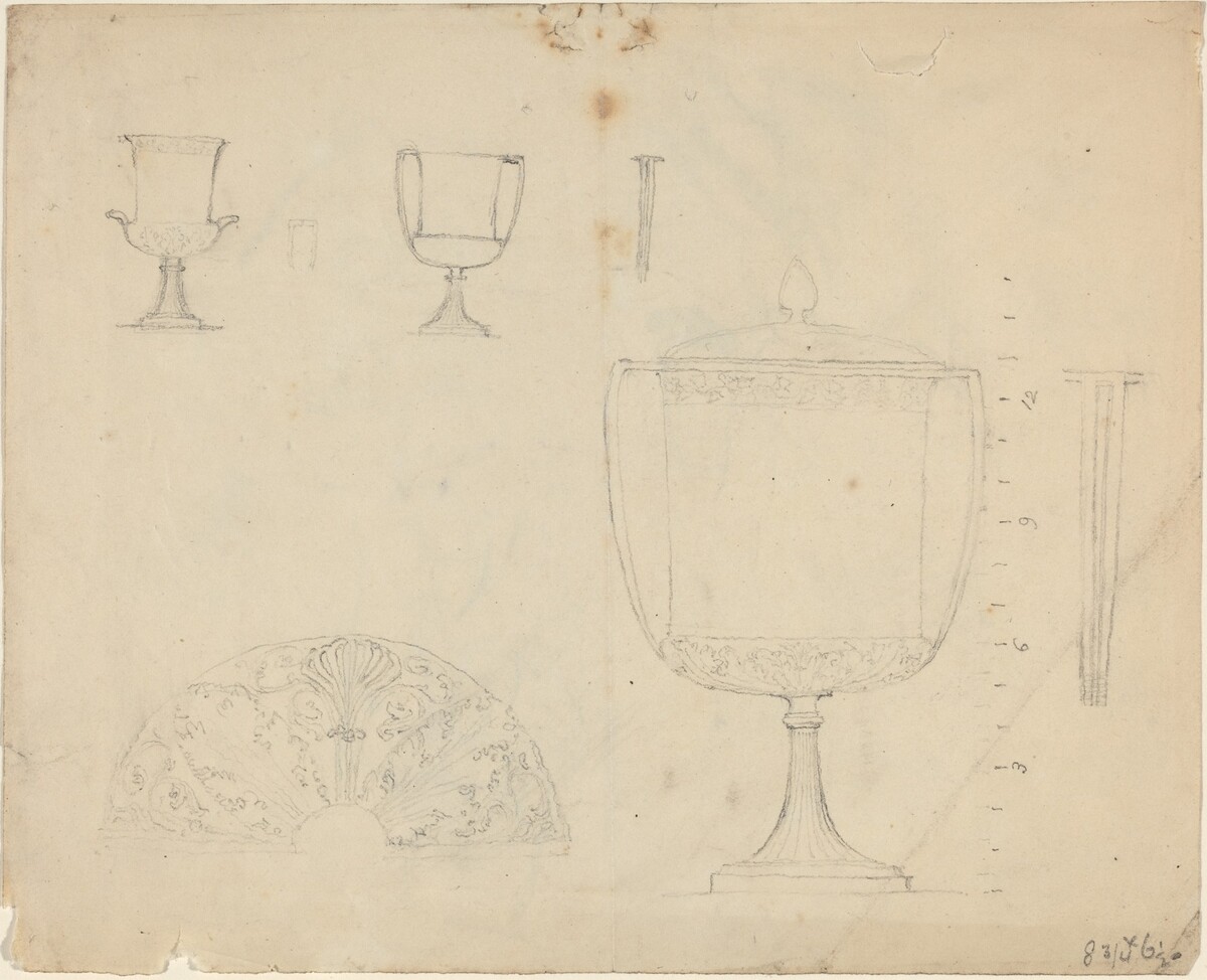 Sheet of Studies [recto and verso] by John Flaxman