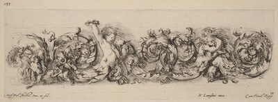 Ornamental Frieze with Children and Dogs
