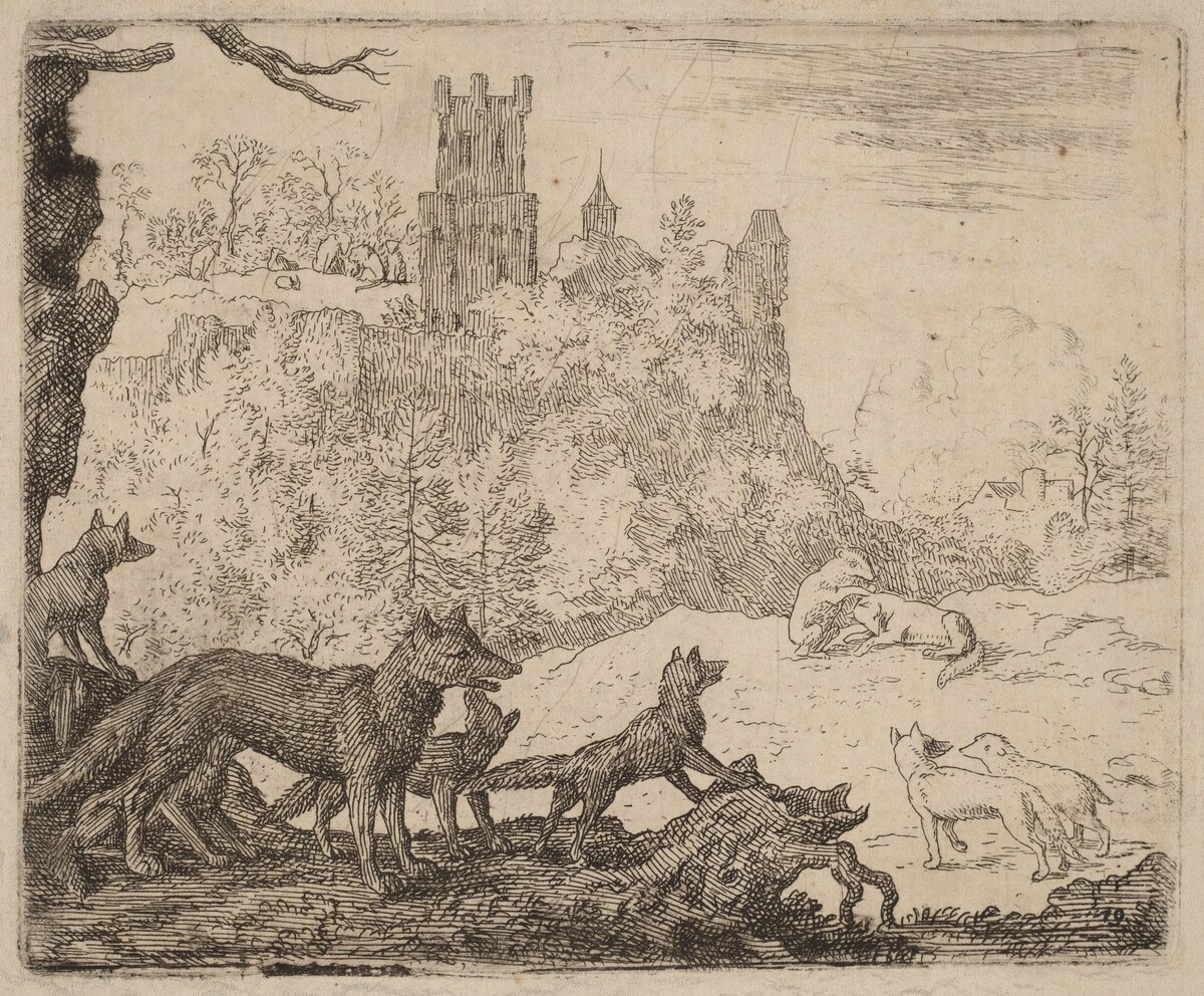 Reynard Departs with the Badger by Allart van Everdingen