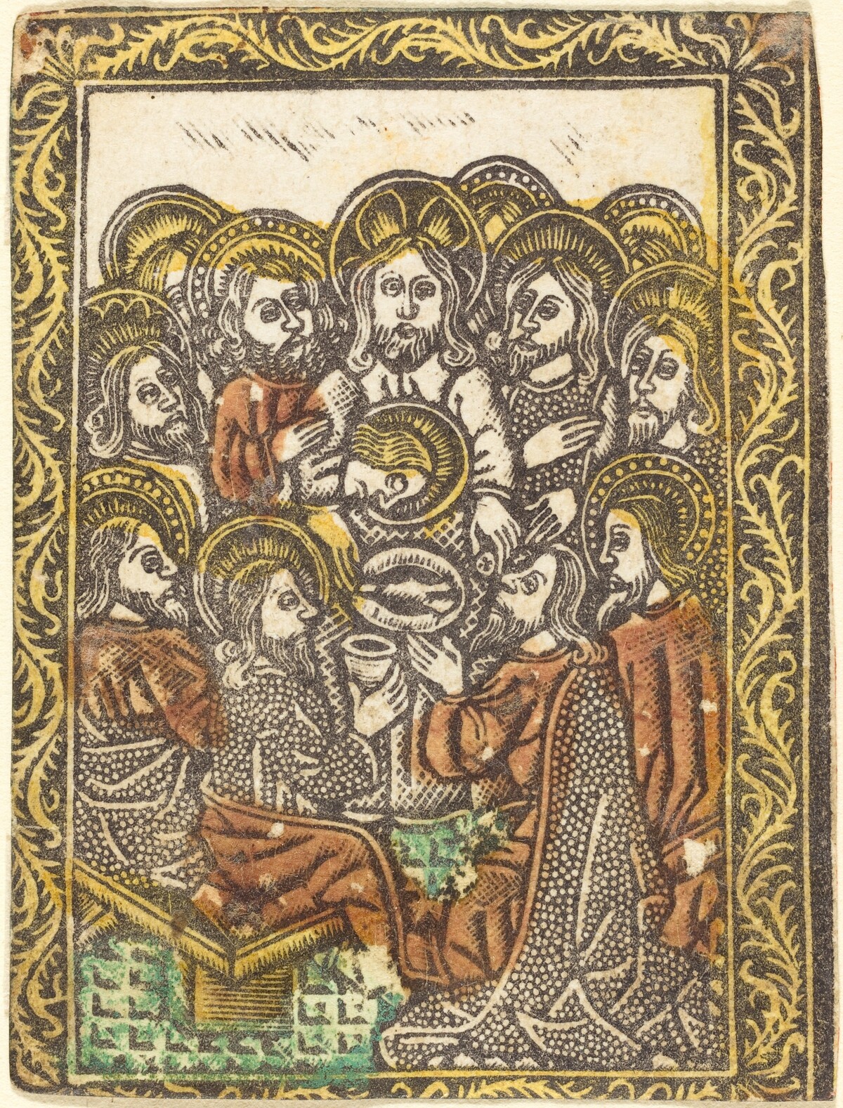 The Last Supper by Workshop of Master of the Borders with the Four Fathers of the Church