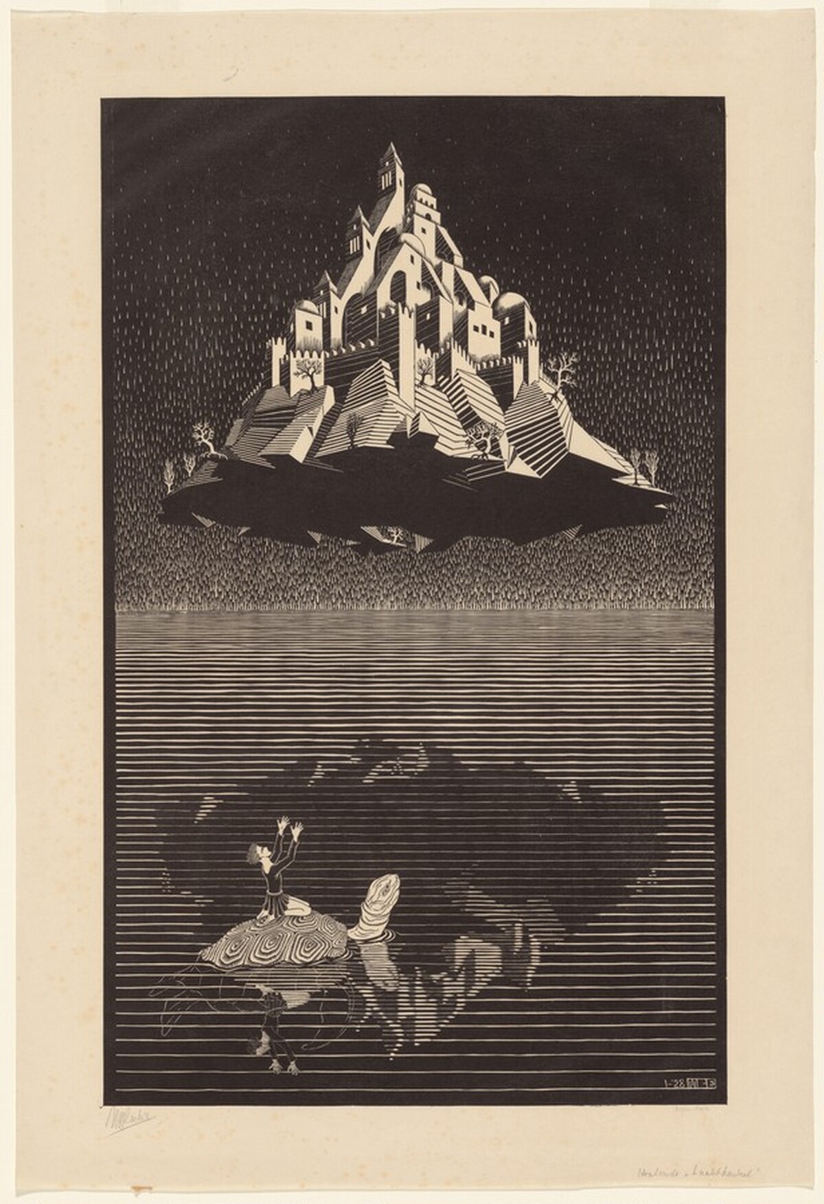 Castle in the Air by M.C. Escher