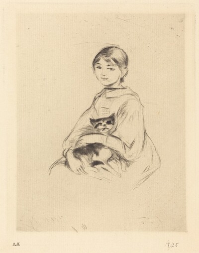 Julie Manet Holding a Cat