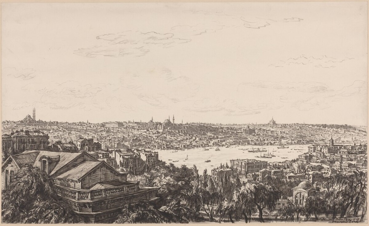Istanbul from Pera by Sir Muirhead Bone
