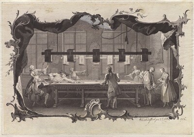 Ladies and Gentlemen Playing Billiards