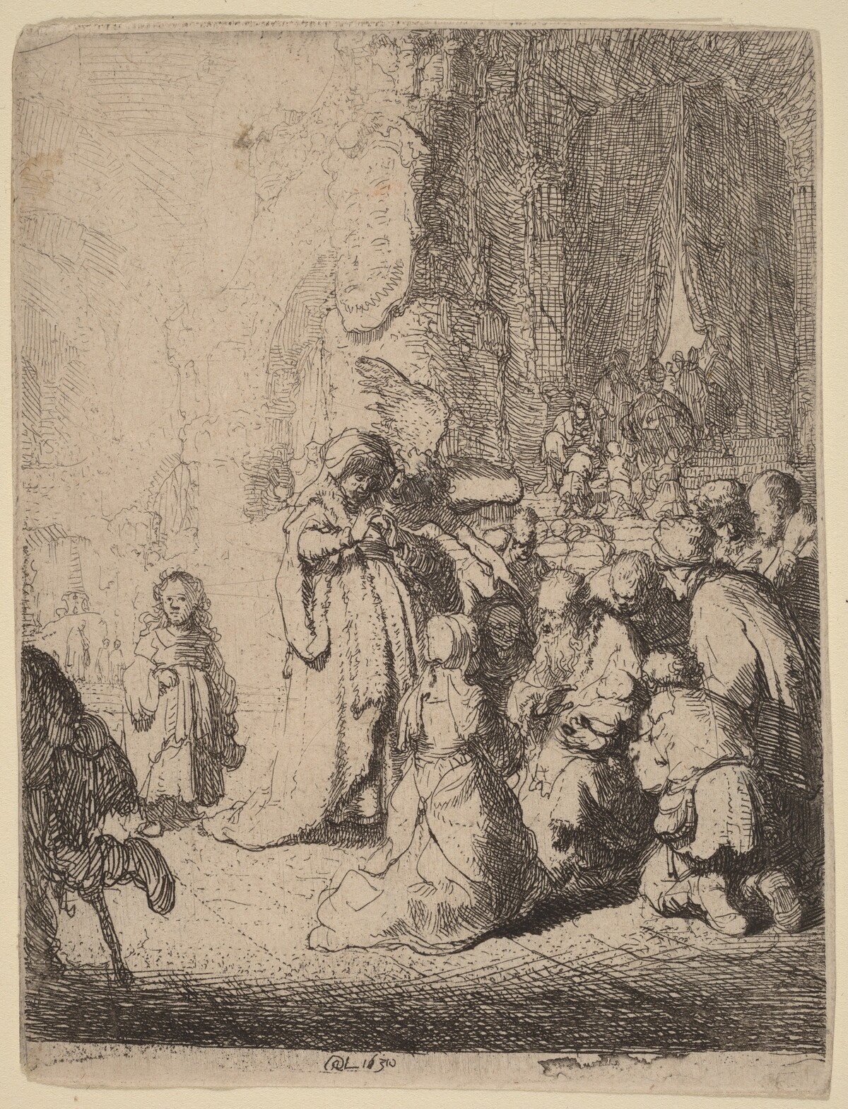 The Presentation in the Temple with the Angel: Small Plate by Rembrandt van Rijn