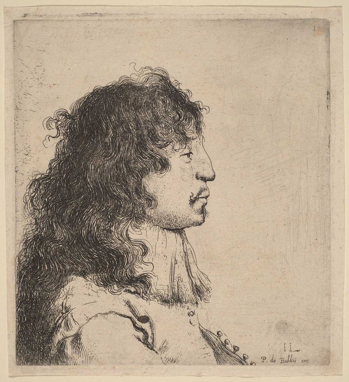 Bust of a Young Man in Profile, Facing Right by Jan Lievens