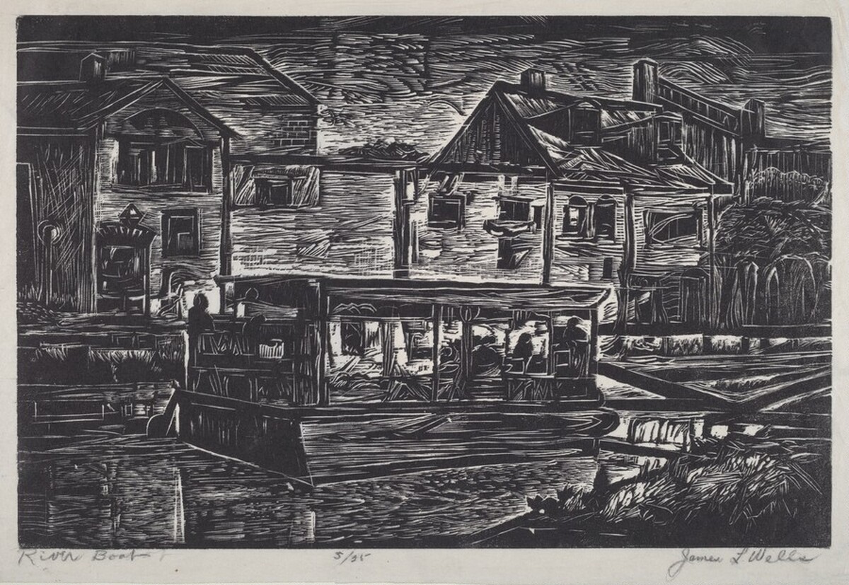 River Boat (C & O Canal, D.C.) by James Lesesne Wells