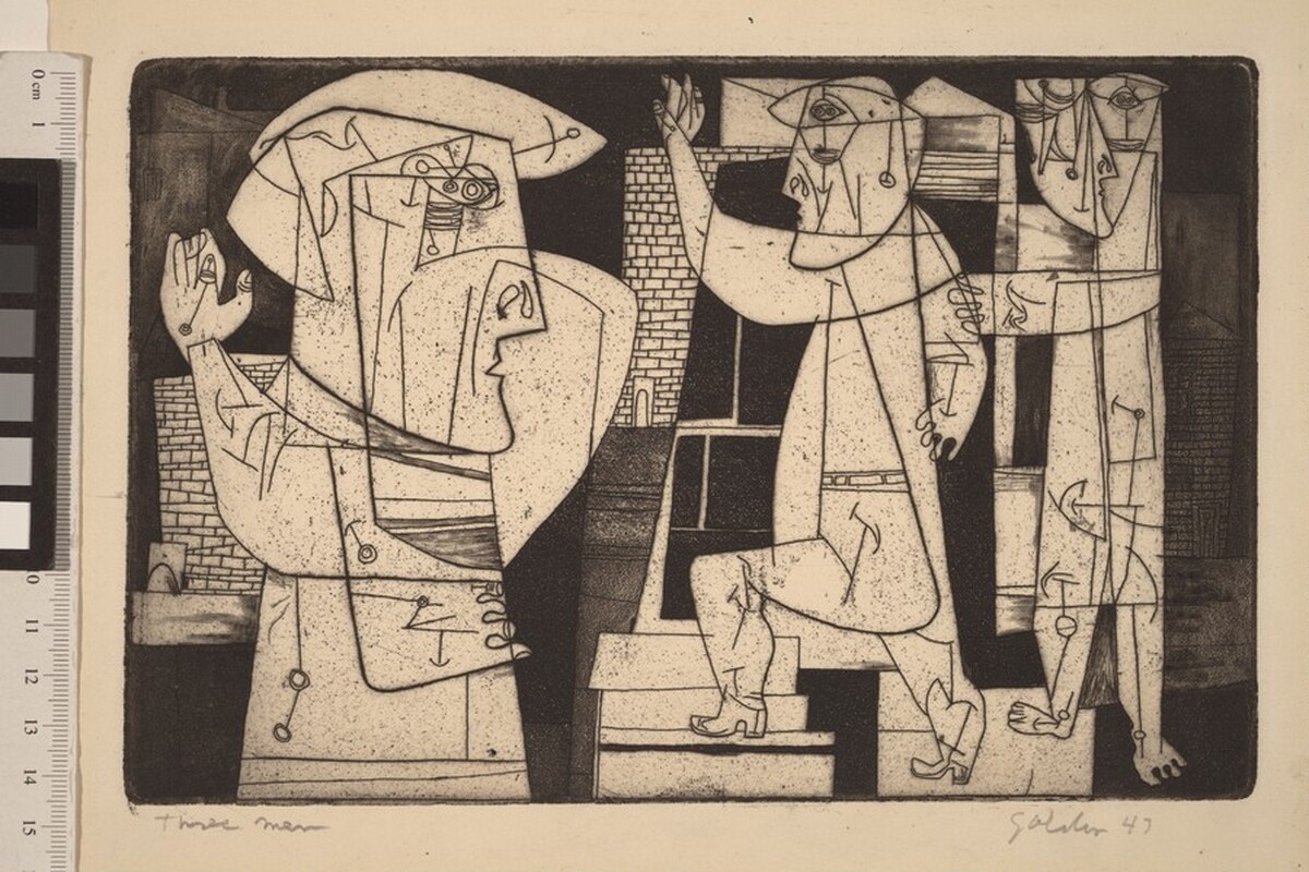 Three Men by Leon Goldin