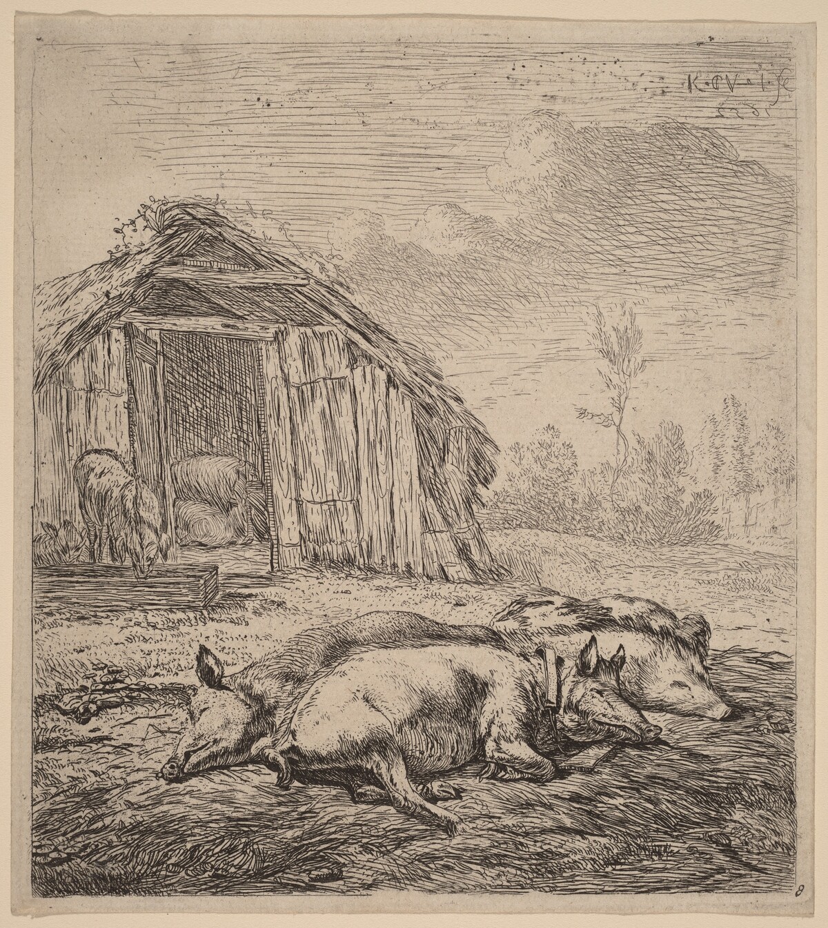 Three Pigs by Karel Dujardin