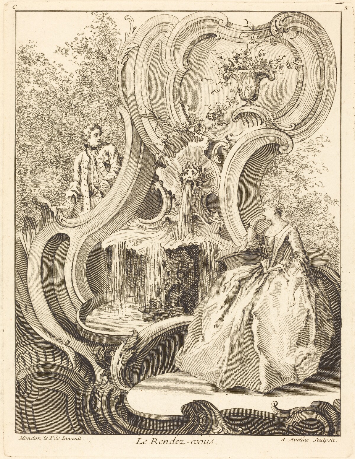 Le Rendez-vous by Antoine Aveline after Jean Mondon