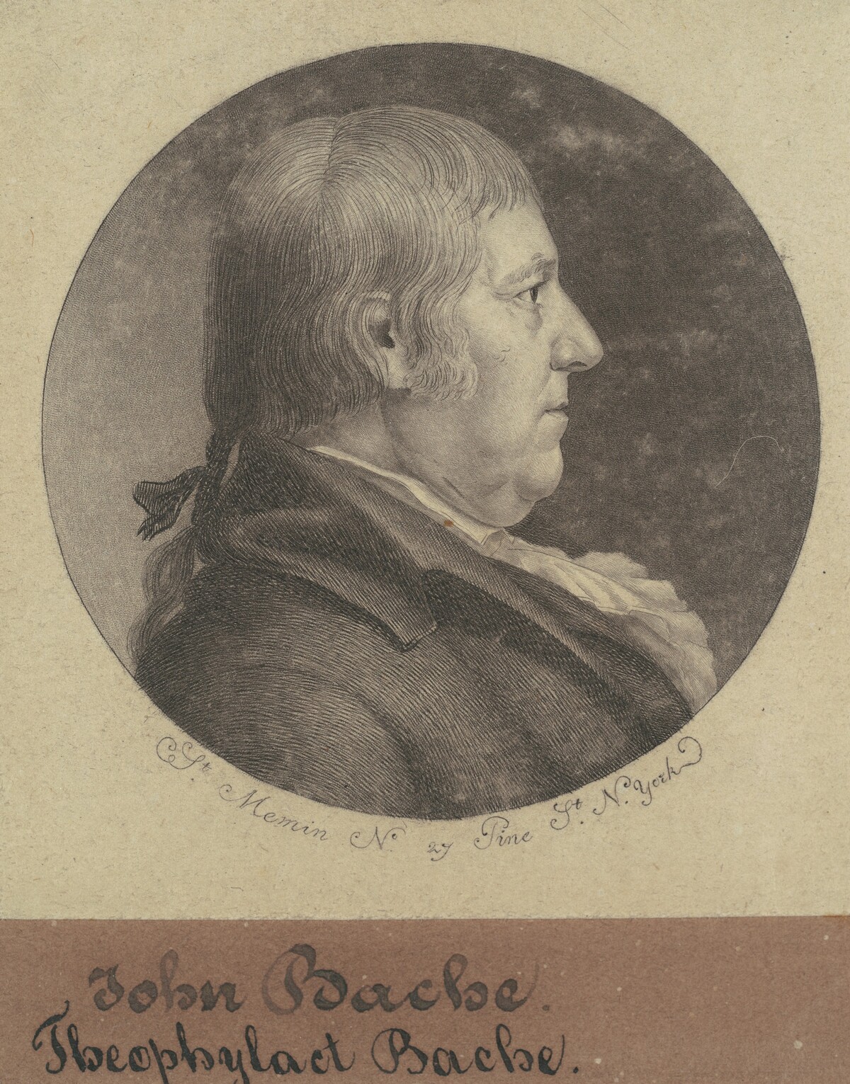 Theophylact Bache by Charles B. J. Févret de Saint-Mémin