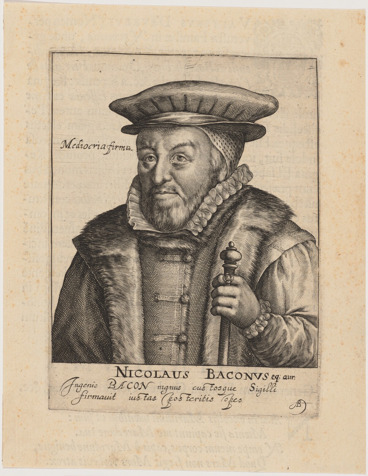 Sir Nicholas Bacon, Lord Keeper by Willem de Passe and Magdalena de Passe