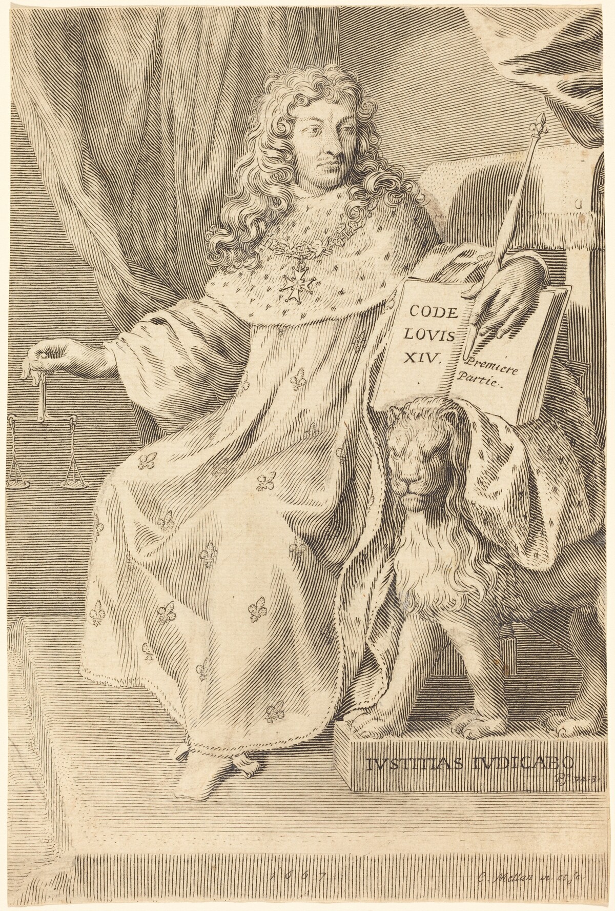 Louis XIV by Claude Mellan