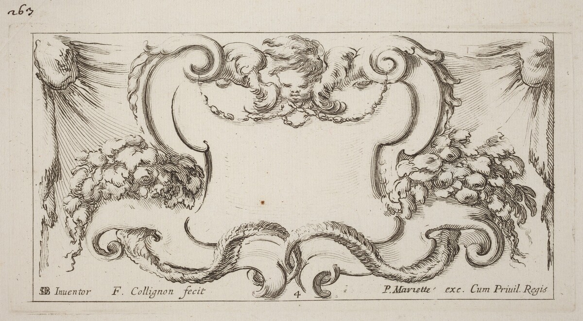 Cartouche by François Collignon after Stefano Della Bella