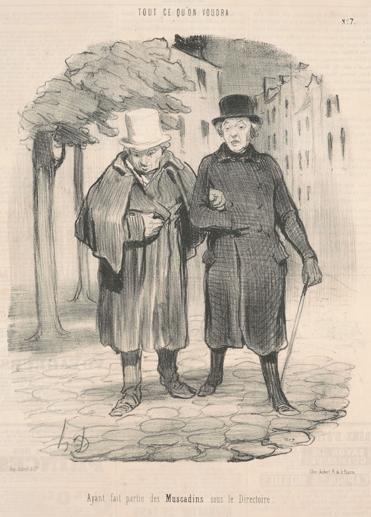 Ayant faitartie des muscadins sous le directoire by Honoré Daumier