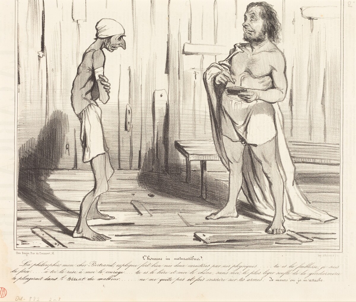 L'homme in naturalibus by Honoré Daumier