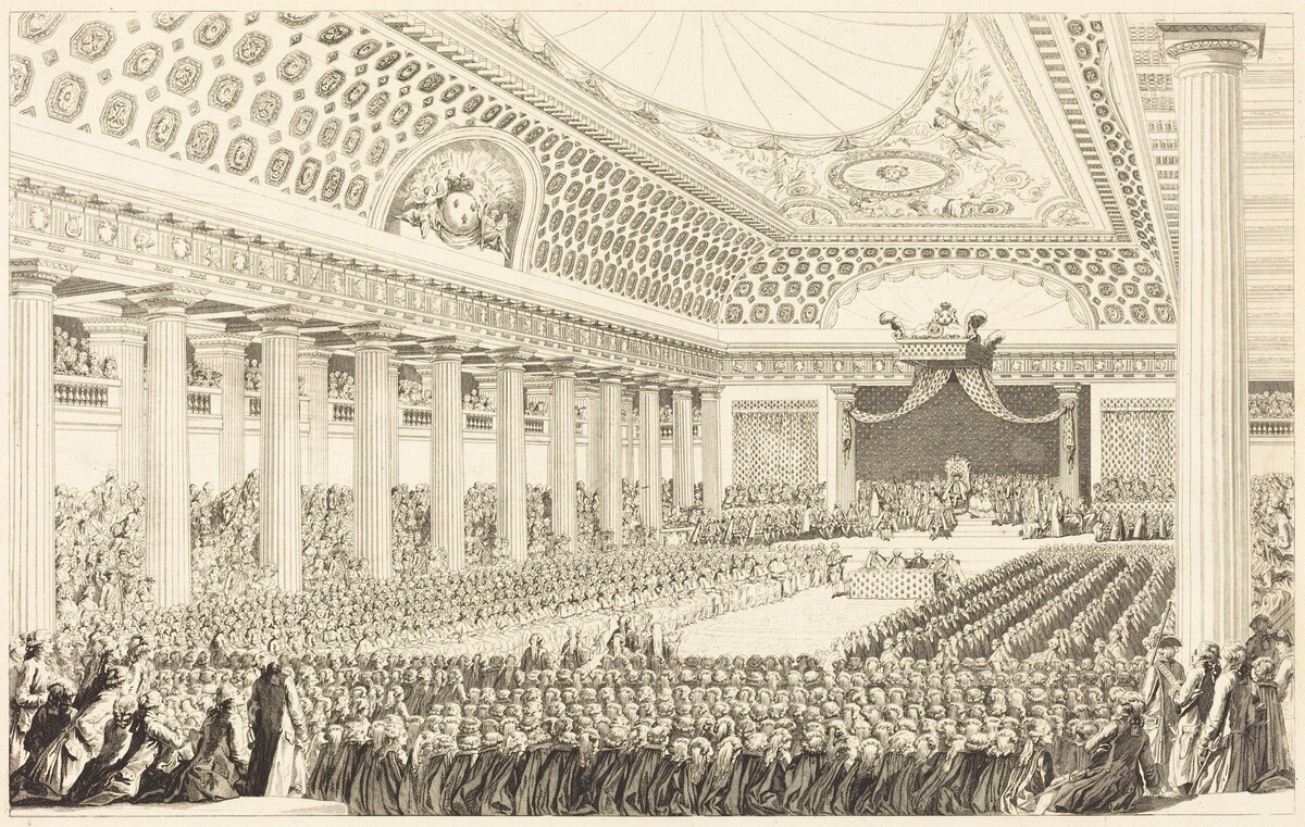 Ouverture des Etats-Généraux à Versailles, le 5 mars 1789 by Antoine-Jean Duclos after Charles Monnet