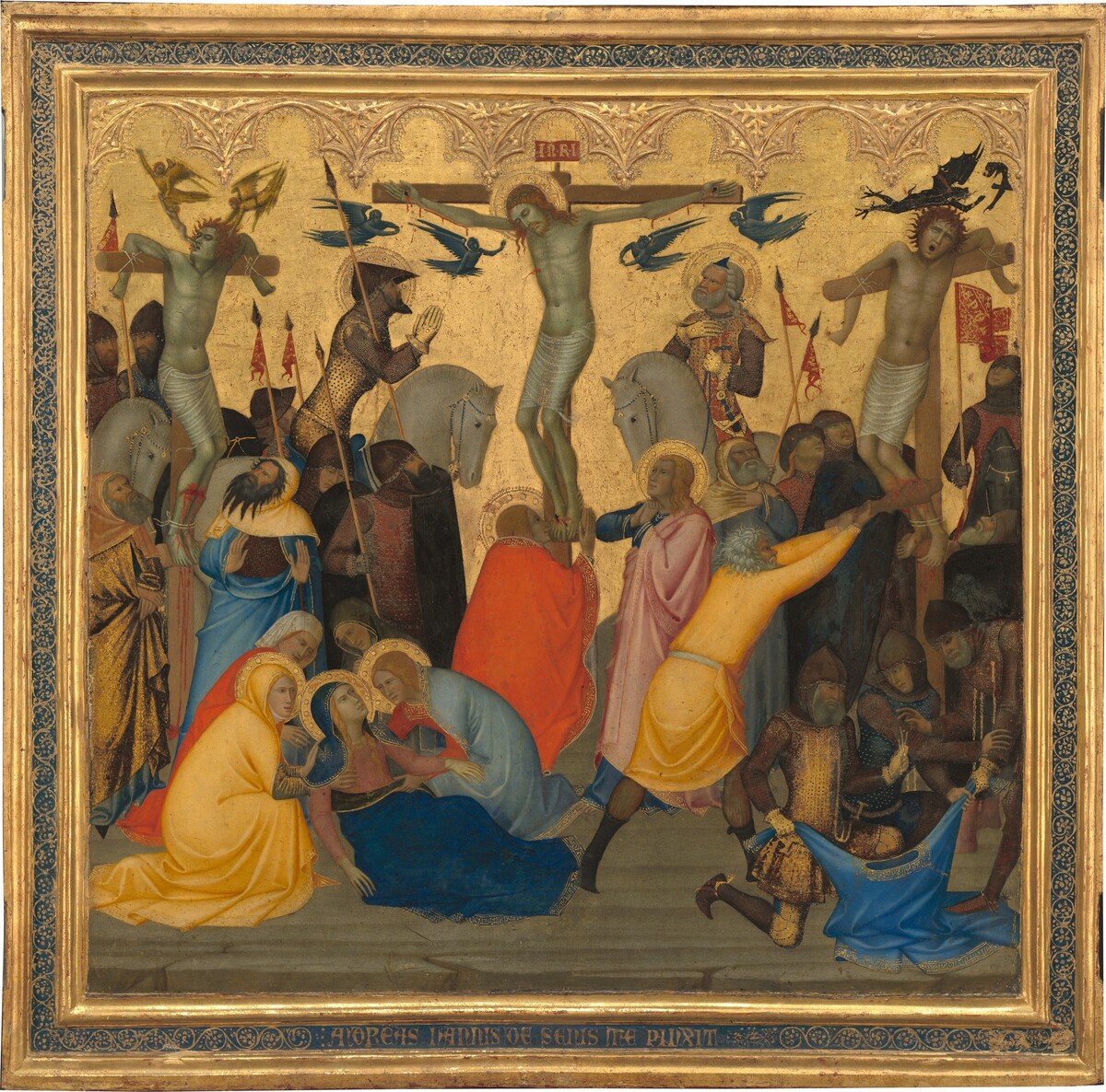 Scenes from the Passion of Christ: The Crucifixion [middle panel] by Andrea Vanni