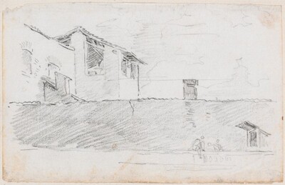 Housetops behind a Wall