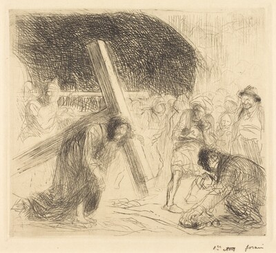 Le Christ portant sa croix (7e planche) (Christ Carrying the Cross) (seventh plate)