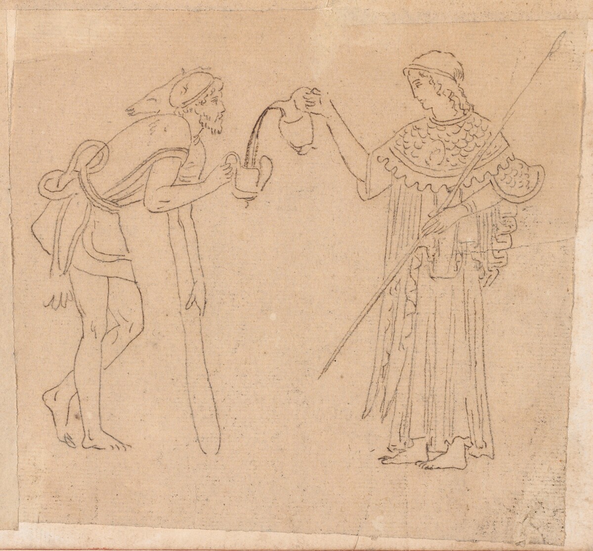 Athena Pouring a Drink for Hercules by Jacques-Louis David
