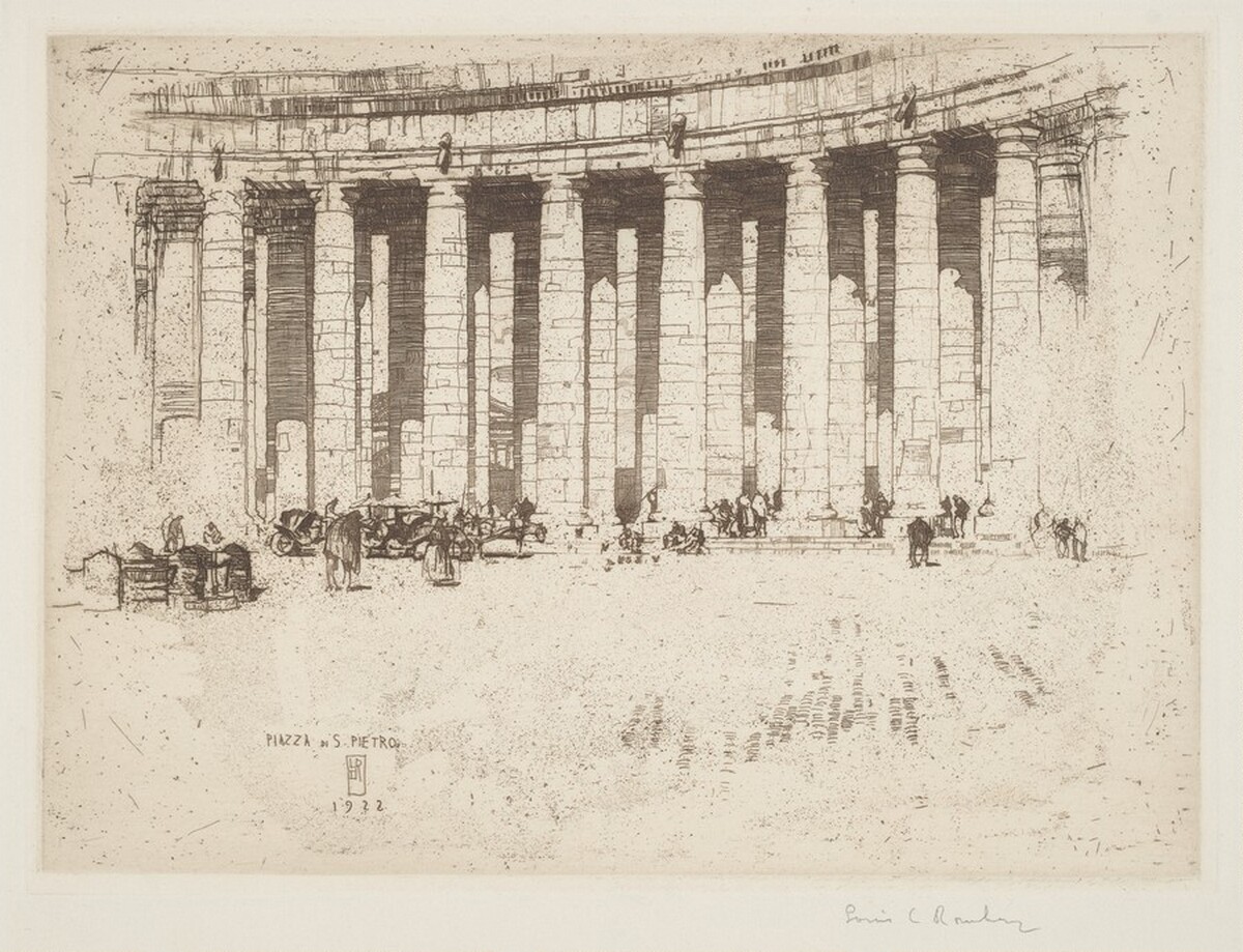 St. Peter's Colonnade, Rome by Louis Conrad Rosenberg