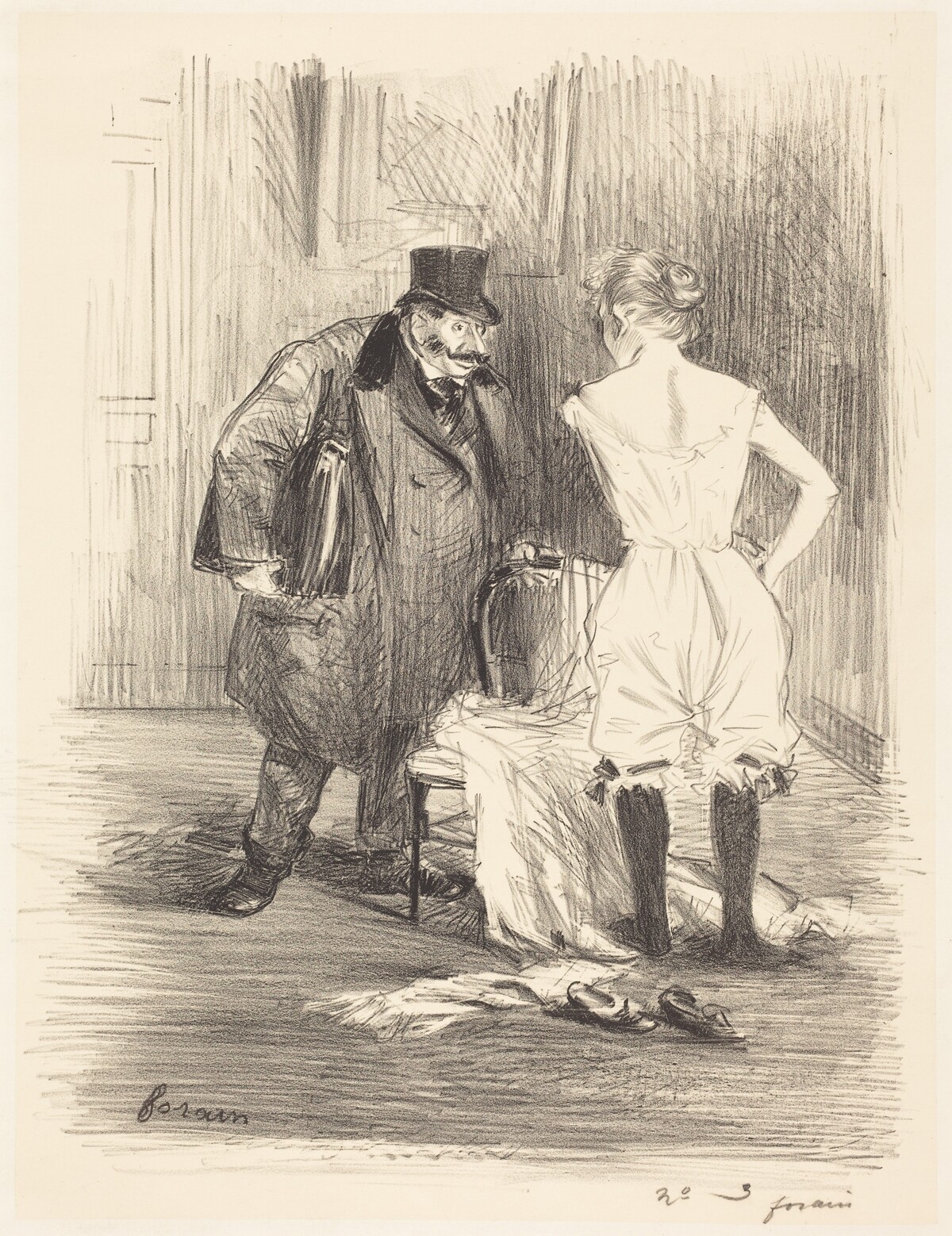 Une saisie (A Seizure) by Jean-Louis Forain