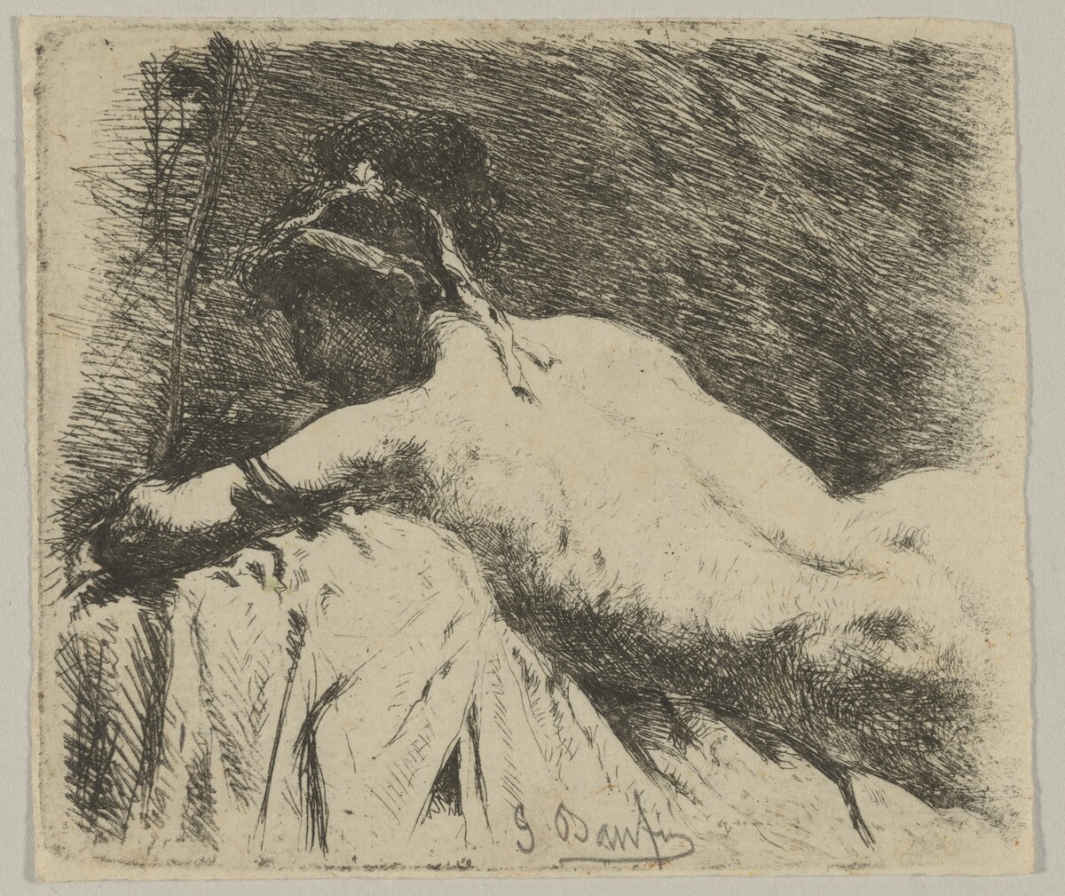 Reclining Female Nude by Gioacchino Banfi