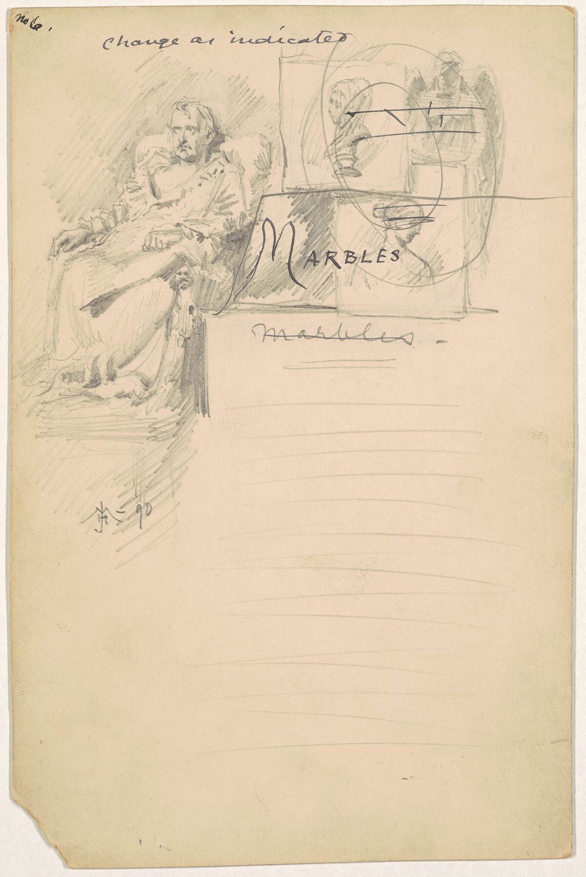 Study for "Marbles" by James Henry Moser