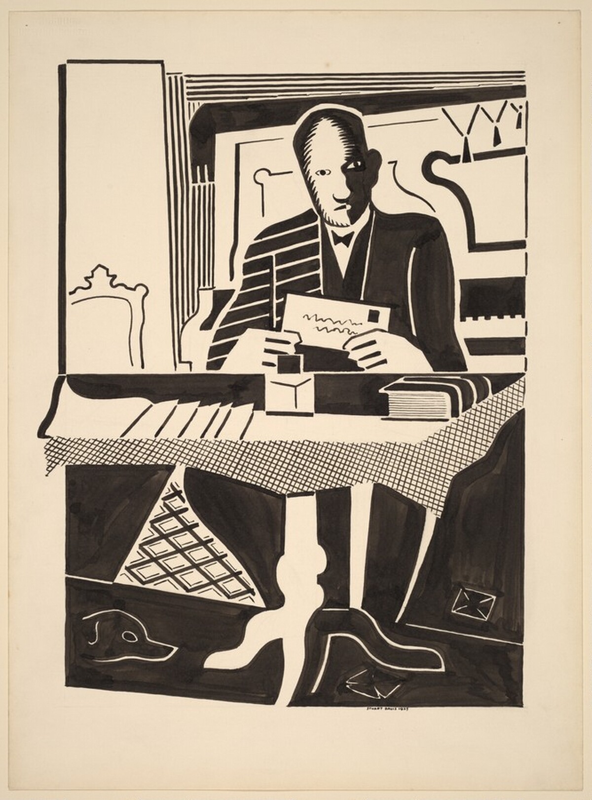 Man at a Table by Stuart Davis
